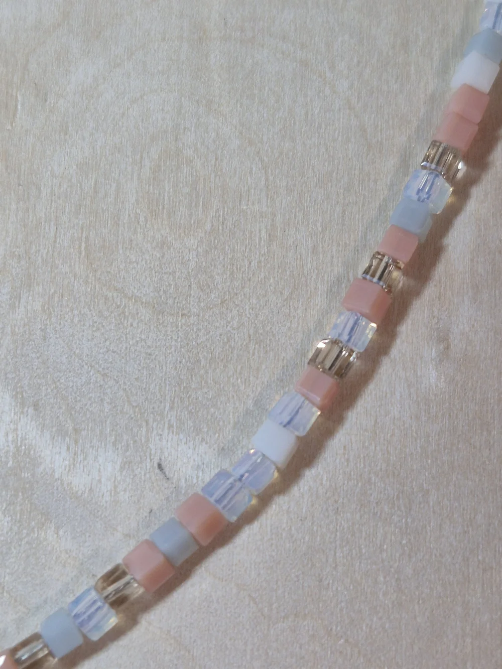 🧡💛NEW🧡💛 PRETTY!! Chopstick Freshwater Pearl Nat. Stone Mini Cube Necklace